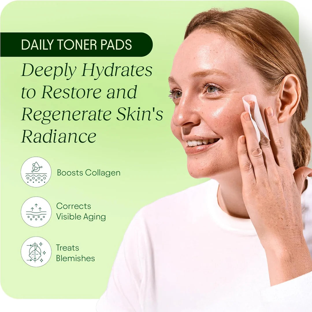 Anti-Aging, Dark Spots, and Wrinkle Minimizing Snail Mucin Toner Pad